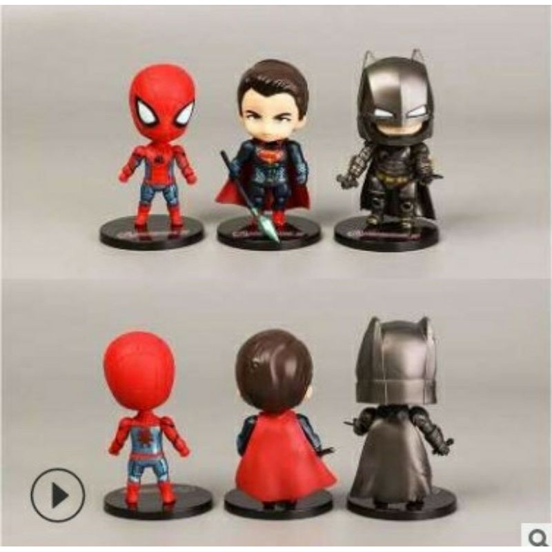 พร้อมส่ง-ฟิกเกอร์ฮีโร่-โมเดลฮีโร่มาเวล-marvel-ชุด-6-ตัว-พร้อมฐานยืน