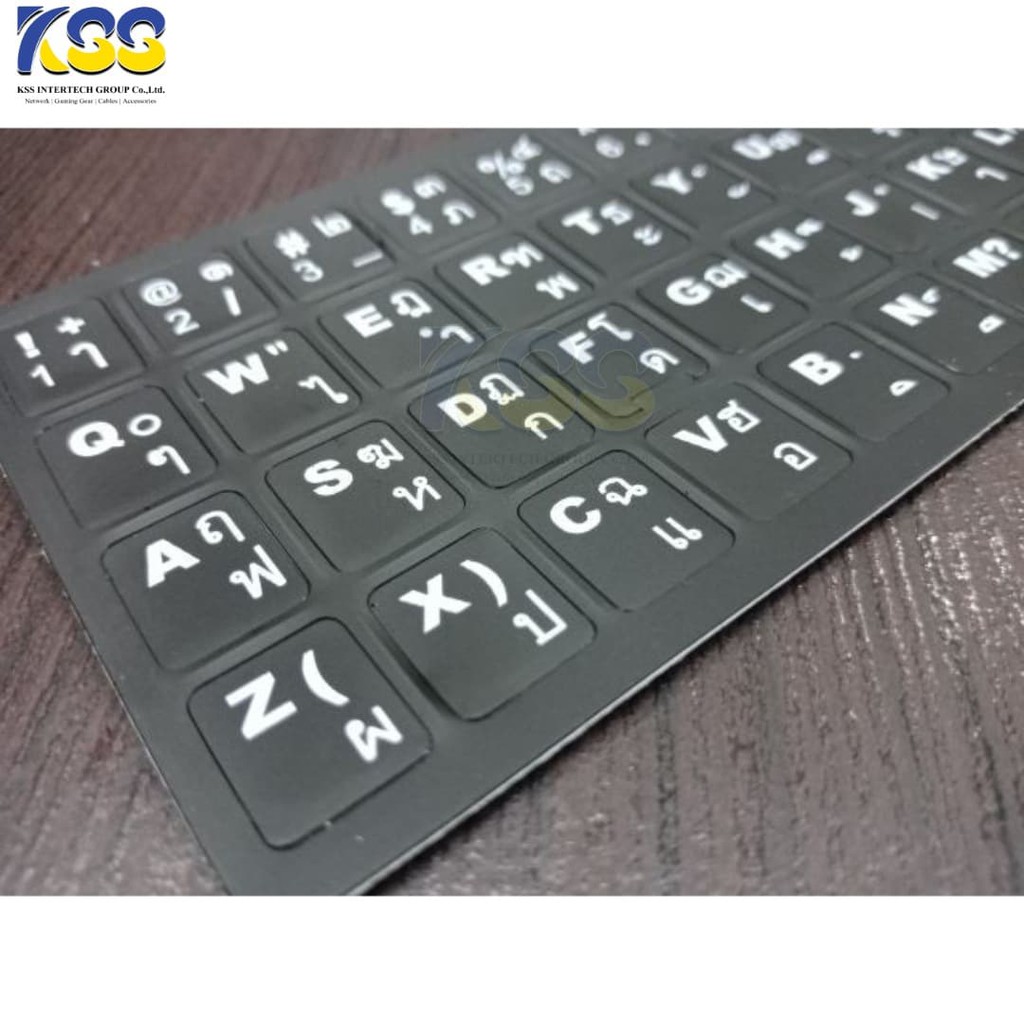 สติกเกอร์คีย์บอร์ดภาษาไทย Melon Thai Keyboard Sticker 3M รุ่น MST-001 ...