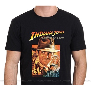 ขายดี!ขายดี เสื้อยืดแขนสั้น คอกลม พิมพ์ลายโปสเตอร์ภาพยนตร์ Indiana Jones And The Temple Of Doom สไตล์วินเทจ DCpmig55PLdc