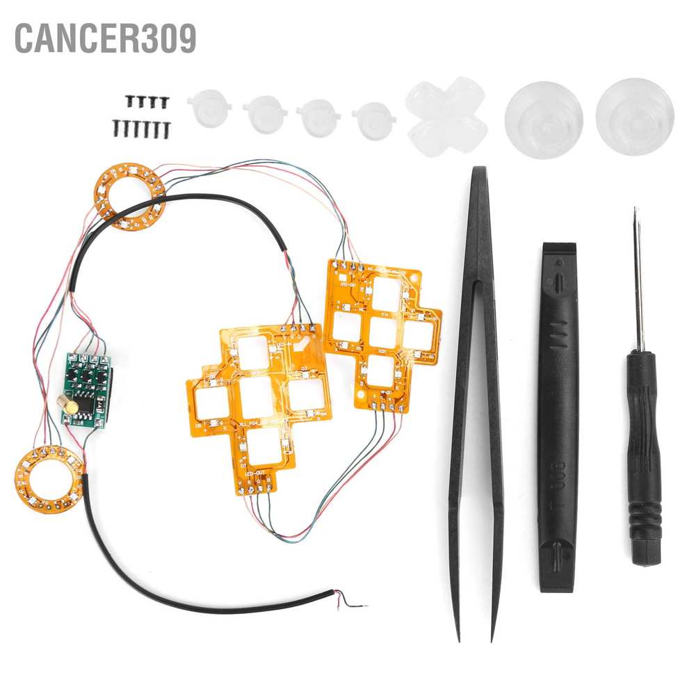 cancer309-6-color-luminated-d-pad-thumbsticks-dtf-led-buttons-kit-for-ps4-controller-accessories