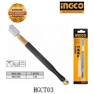 INGCO มีดตัดกระจกใช้น้ำมัน HGCT03 มีดตัดกระจก เครื่องมือช่าง Heavy Duty Glass Cutter