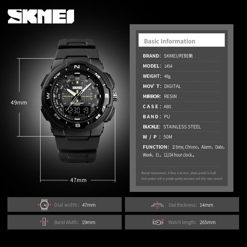 ภาพขนาดย่อของภาพหน้าปกสินค้าSKMEI นาฬิกาข้อมือดิจิทัล มีไฟ LED สำหรับผู้ชาย จากร้าน skimei.th บน Shopee ภาพที่ 7