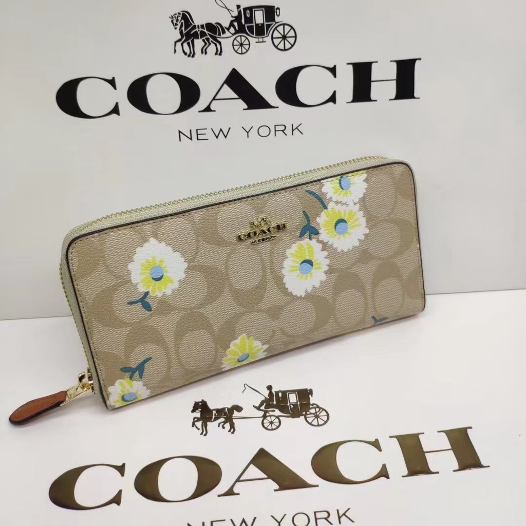 coach-c3370-กระเป๋าสตางค์ยาวผู้หญิงซิปแอคคอร์-3370