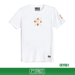 7th Street เสื้อยืด รุ่น CKY001 Lucky-ขาว ของแท้ 100%