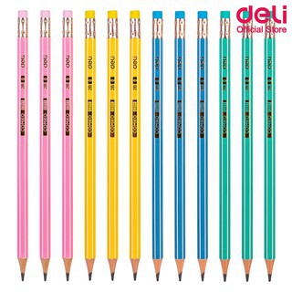 ดินสอไม้-hb-deli-c011-hb-graphite-pencil-hb-ดินสอไม้-hb-ทรงหกเหลี่ยม-แพ็ค-12-แท่ง