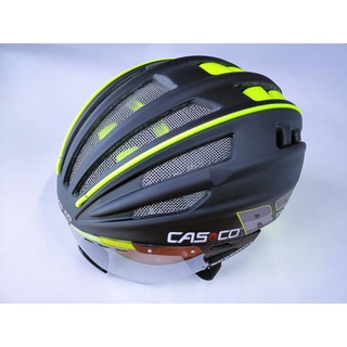 (ลดล้างสต๊อก) หมวกจักรยาน CASCO รุ่น SPEEDairo RS m.V. Schwarz neon/blackneon/noir neon SIZE M ของแท้ 100%