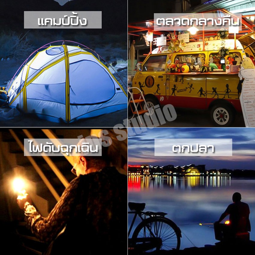 ภาพสินค้าหลอดไฟพกพา ไฟUSB หลอดไฟLED หลอดไฟชาร์จแบตได้ ไฟตั้งแคมป์ Outdoor Lighting ไฟร้านค้า จากร้าน boloni.mall บน Shopee ภาพที่ 2