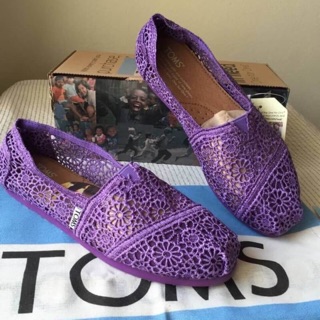 TOMS  purple crochet (outlet) สีม่วง