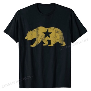 เสื้อยืดท็อป ผ้าฝ้าย ลาย California Golden State น่ารัก สําหรับผู้ชาย