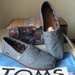 รองเท้า TOMS  November Grey stripe wool (outlet)