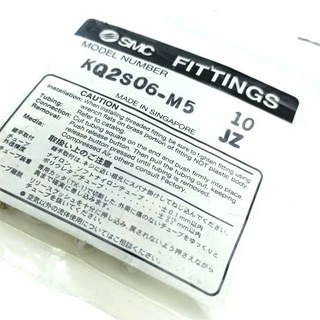 พร้อมส่ง,(A)Unused, KQ2S06-M5 FITTING ,ฟิตติ้ง สเปค M5X0.8 Φ6 (10pcs/pack) ,SMC (66-002-327)