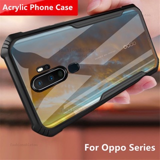 เคสโทรศัพท์ Tpu อะคริลิคใสกันกระแทกสําหรับ Oppo A16 A15 A12 A11K A5 2020 A9 2020 A8 A7 A7X A5S A3S A5 A1K A 12 Oppoa15 Oppoa12