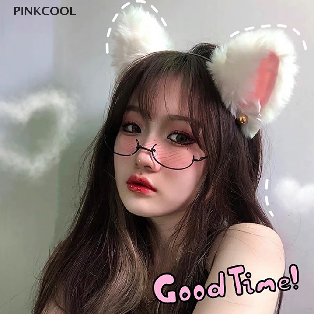 pinkcool-ที่คาดผมหูสุนัขจิ้งจอก-แมวน่ารัก-ขนหู-ที่คาดผมกลางคืน-ที่คาดผม-ที่คาดผมหูแมว