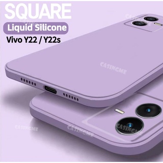 เคสซิลิโคนนิ่ม ทรงสี่เหลี่ยม กันกระแทก สําหรับ Vivo Y22 Vivo Y22 Y22S 5G VivoY22 Y 22 S 22Y Vivo 4G