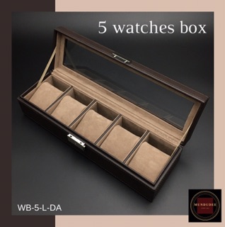 ภาพหน้าปกสินค้ากล่องใส่นาฬิกา 5 เรือน, 5-Slot Leather Watch Box ที่เกี่ยวข้อง