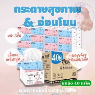 สินค้า​ขายดี กระดาษทิชชู่(1 กล่องแพคเกจ 40)  ทิชชู่ยกลัง 40 ห่อ ทิชชู่ทำความสะอาด เหนียว นุ่ม ราคาถูกคุณภาพดี G2031