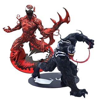 Artfx + STATUE Spiderman Miles Morales Venom Edward Brock Carnage ของเล่นฟิกเกอร์ Pvc เพ้นท์มือ