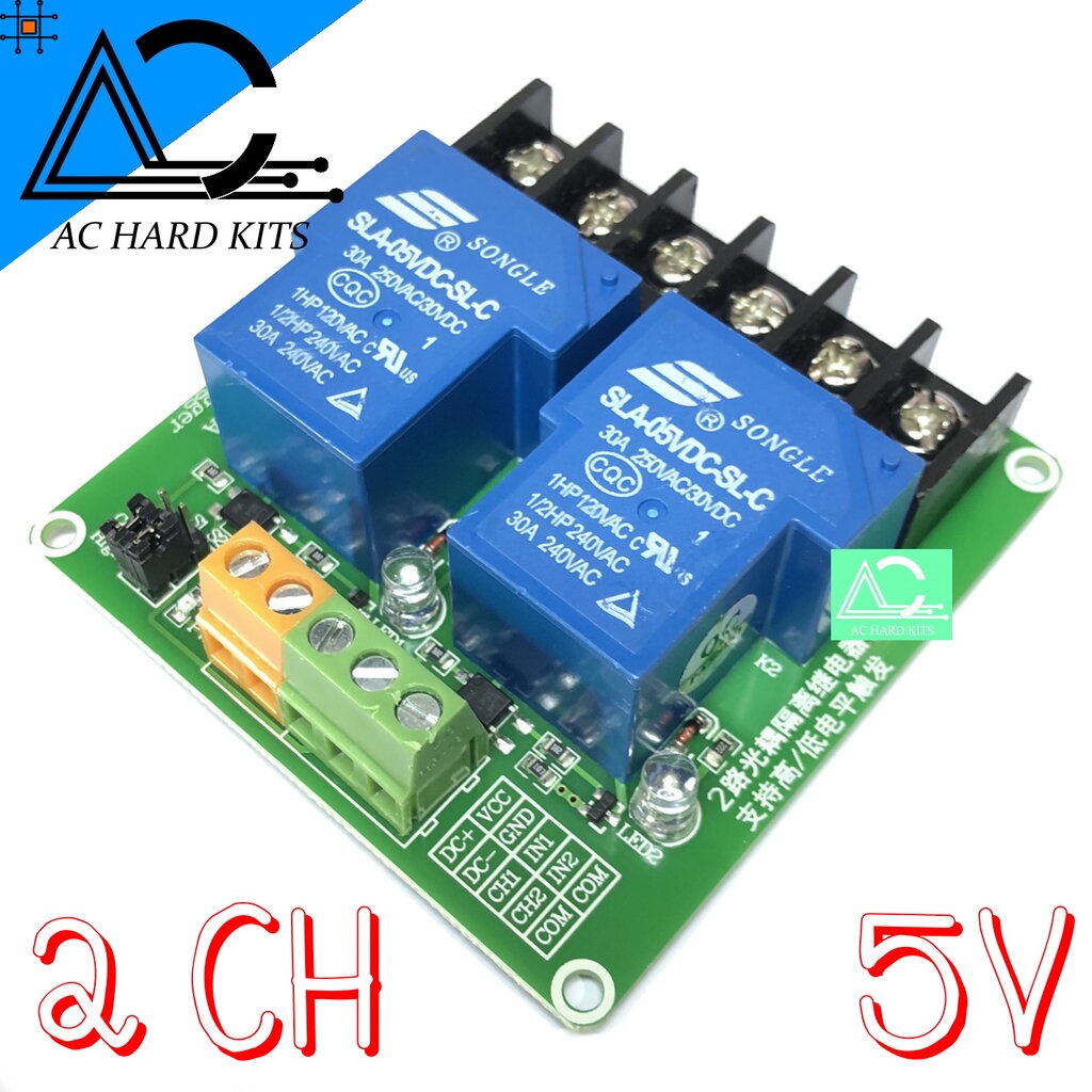 h-amp-l-5v-30a-2-channel-relay-isolation-high-amp-low-trigger-โมดูลรีเลย์-5v