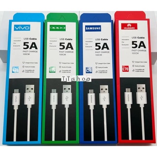 สายชาร์จ Micro 5A FastCharger Cable 1m รองรับ รุ่นOppo/Vivo/Sam/Huawei สายชาร์จ oppo สายชาร์จ vivo (รุ่นC70)