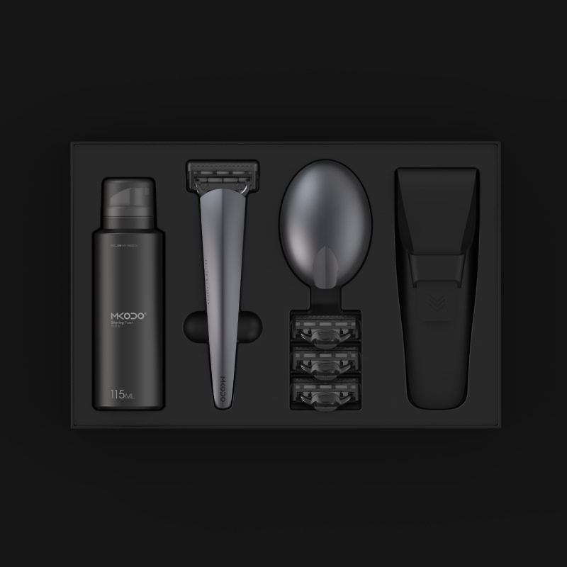 Xiaomi Youpin MKODO มีดโกนคมมีดโกนหนวดแบบพกพา 5 ชั้นหัวพ่อของขวัญ Razor ...