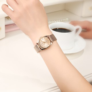 สินค้า WWOOR นาฬิกาข้อมือ กันน้ำ สไตล์เกาหลี สำหรับผู้หญิง พร้อมกล่องของขวัญ - 8852