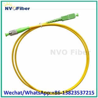 20Pcs 1 Meter Length FC/APC to FC/UPC Connector SM G652D 3.0mm SX Core Yellow LSZH Jacket Fiber Optic Patch Cord Jumper