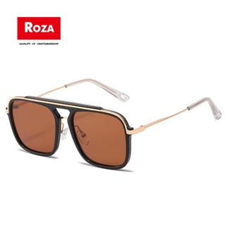 Roza แว่นตากันแดด UV400 กรอบโลหะ ทรงสี่เหลี่ยม สไตล์เรโทร แฟชั่นสําหรับผู้หญิง และผู้ชาย RZ1266