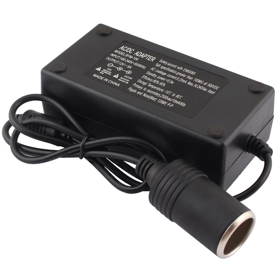 ส่งจากกรุงเทพ-แปลงไฟบ้าน-220v-เป็นไฟรถยนย์-12v-dc-220v-to-12v-5a-10a-home-power-adapter-car-adapter-ac-plug