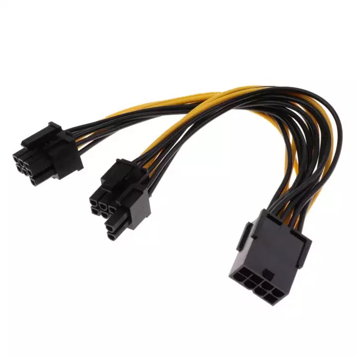 ภาพหน้าปกสินค้าสายพ่วงต่อ PCie 8-Pin Female To Double PCI-E 8-Pin (6P+2P) Splitter Graphics Video Cable
