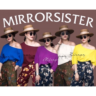 Code : 10601.1 เสื้อไปงานทรงเก๋ งานป้าย mirrorsister