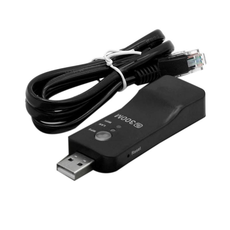 usb-tv-wifi-dongle-อะแดปเตอร์รับสัญญาณไร้สาย-300mbps-rj45-wps-สําหรับ-samsung-lg-sony-smart-tv