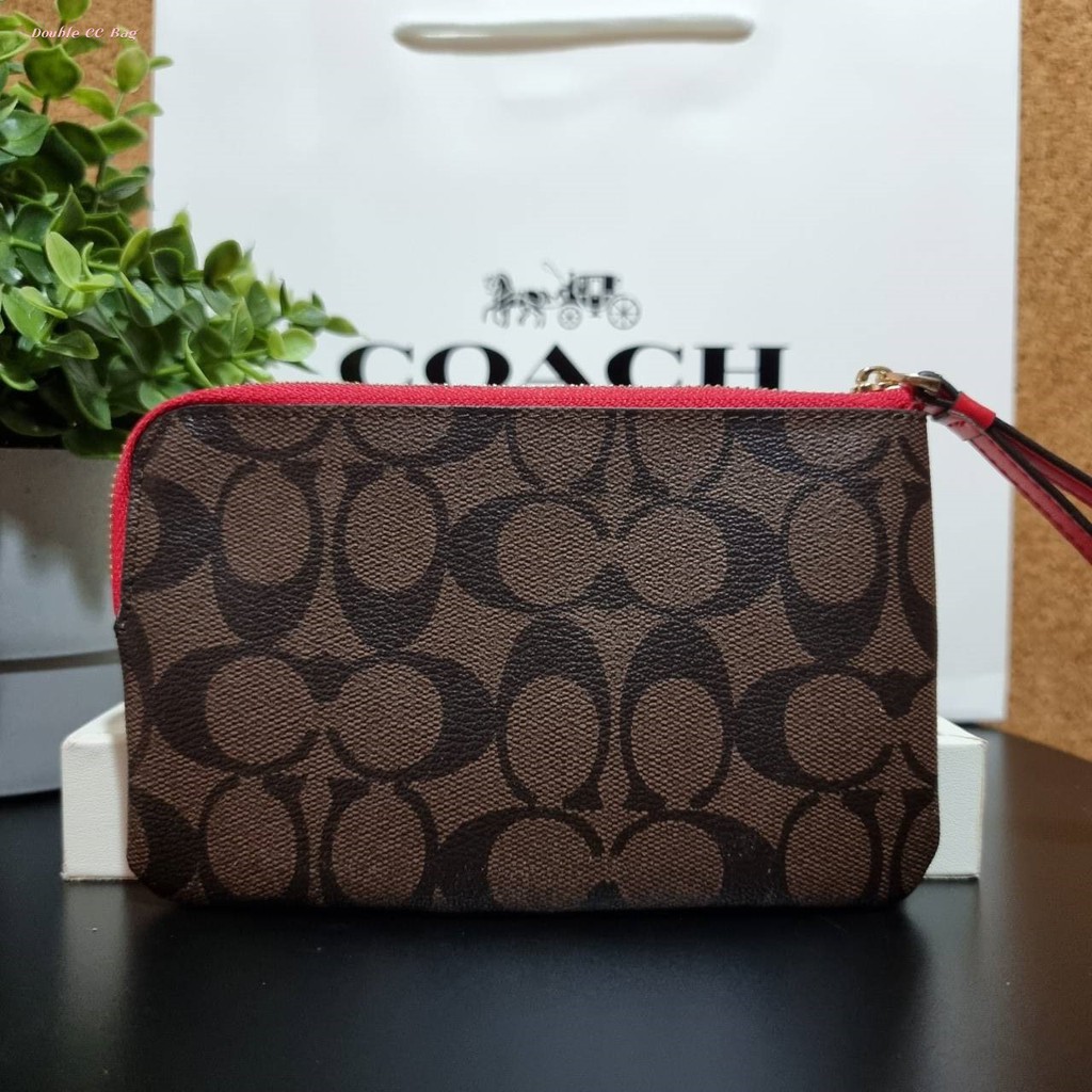 แท้-coach-f58035-corner-zip-wristlet-in-signature-canvas