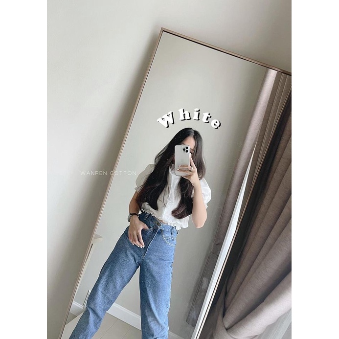 ภาพสินค้าเสื้อครอปผ้าฝ้ายแขนตุ๊กตา จากร้าน wpcotton บน Shopee ภาพที่ 1