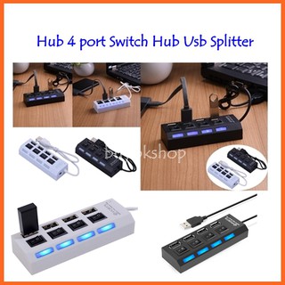 ภาพหน้าปกสินค้าHUB 4 Ports Mini High Speed USB 2.0 Portable USB Hub 480 Mbps Switch Hub Usb Splitter. ที่เกี่ยวข้อง