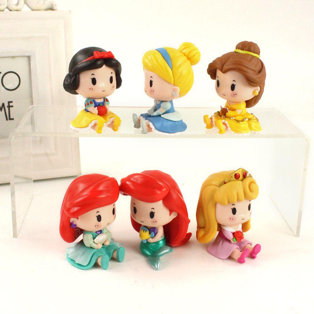 Hobby Princess Action Figure Kawaii PVC Cinderella Mermaid Belle การ ์ ...