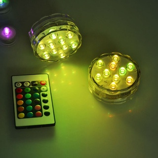 โคมไฟดําน้ํา LED RGB แบบใส หลากสี กันน้ํา พร้อมรีโมตคอนโทรล สําหรับตู้ปลา