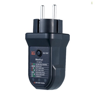 Flt FUYI Advanced RCD เครื่องทดสอบซ็อกเก็ตไฟฟ้าอัตโนมัติ FY1873 สีดํา