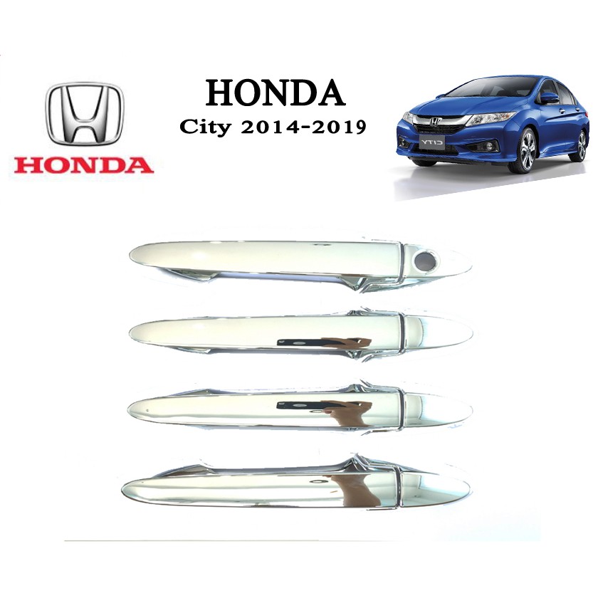 ภาพหน้าปกสินค้าครอบมือจับประตู Honda City 2014-2020 ชุบโครเมี่ยม จากร้าน s9356 บน Shopee