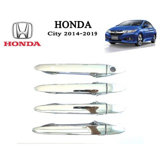 ภาพขนาดย่อของภาพหน้าปกสินค้าครอบมือจับประตู Honda City 2014-2020 ชุบโครเมี่ยม จากร้าน s9356 บน Shopee