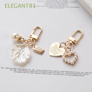 Elegant81 พวงกุญแจรูปหัวใจสีทองสไตล์เกาหลีสําหรับผู้หญิง