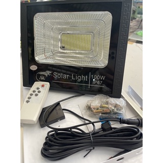 ไฟถนน ไฟโซล่าเซลล์ Solar Light 100W โคมไฟโซล่าเซล สปอร์ตไลท์