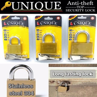 UNIQUE SECURITY LOCK กุญแจคล้องสแตนเลส สีทอง 40" 50" 60"