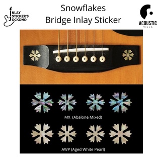 Guitar Bridge Snowflakes Inlay Sticker