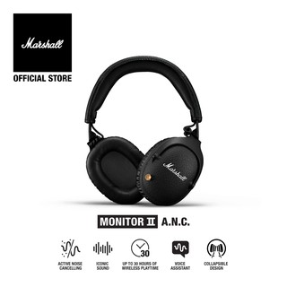 🎵 Marshall Monitor II A.N.C Bluetooth Black/Brown - หูฟังบลูทูธ, หูฟังครอบหู, หูฟังไร้สาย