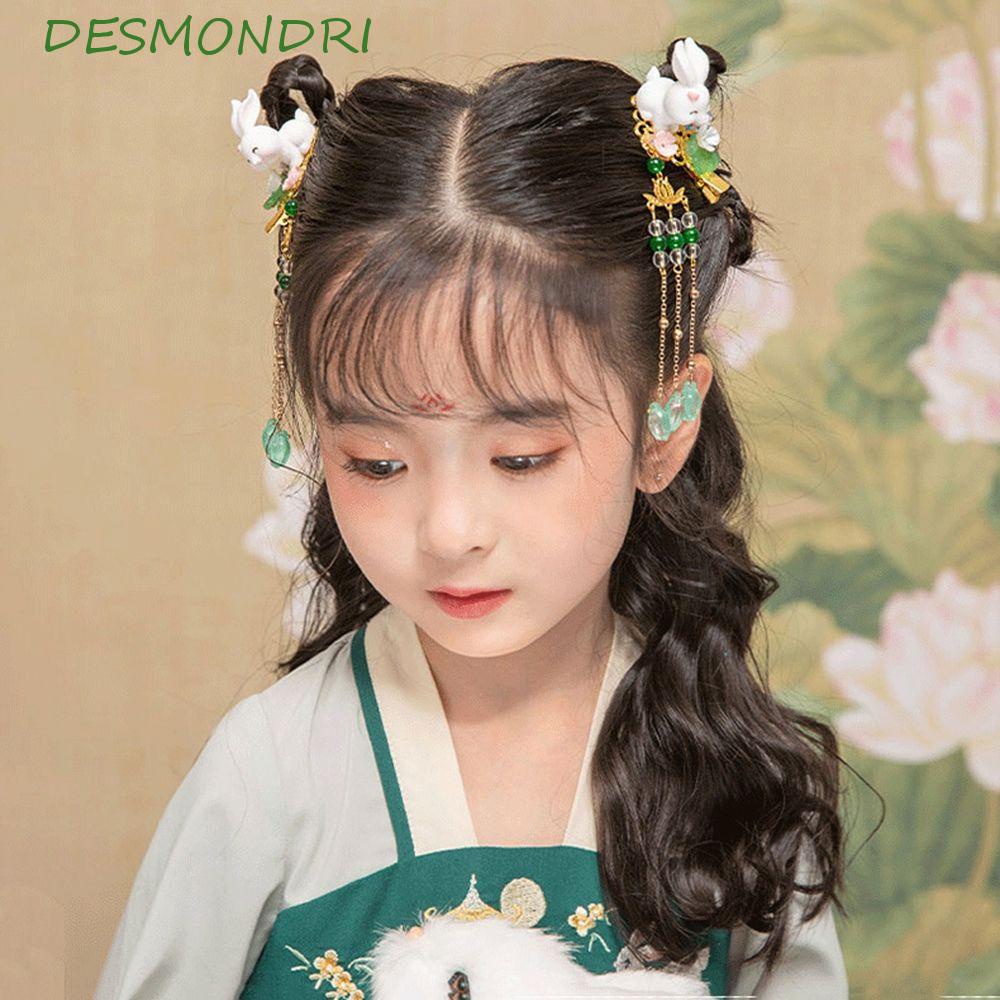 desmondri-กิ๊บติดผม-รูปกระต่าย-ประดับมุก-สไตล์จีนโบราณ-เรียบง่าย-เข้ากับทุกการแต่งกาย-เครื่องประดับผม-สําหรับเด็กผู้หญิง