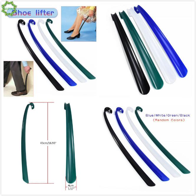 สินค้า [COD/QIPIN] 1pc Portable Long Handle Shoehorn Shoe Horn Lifter Disability Aid Stick Flexible 42cm
