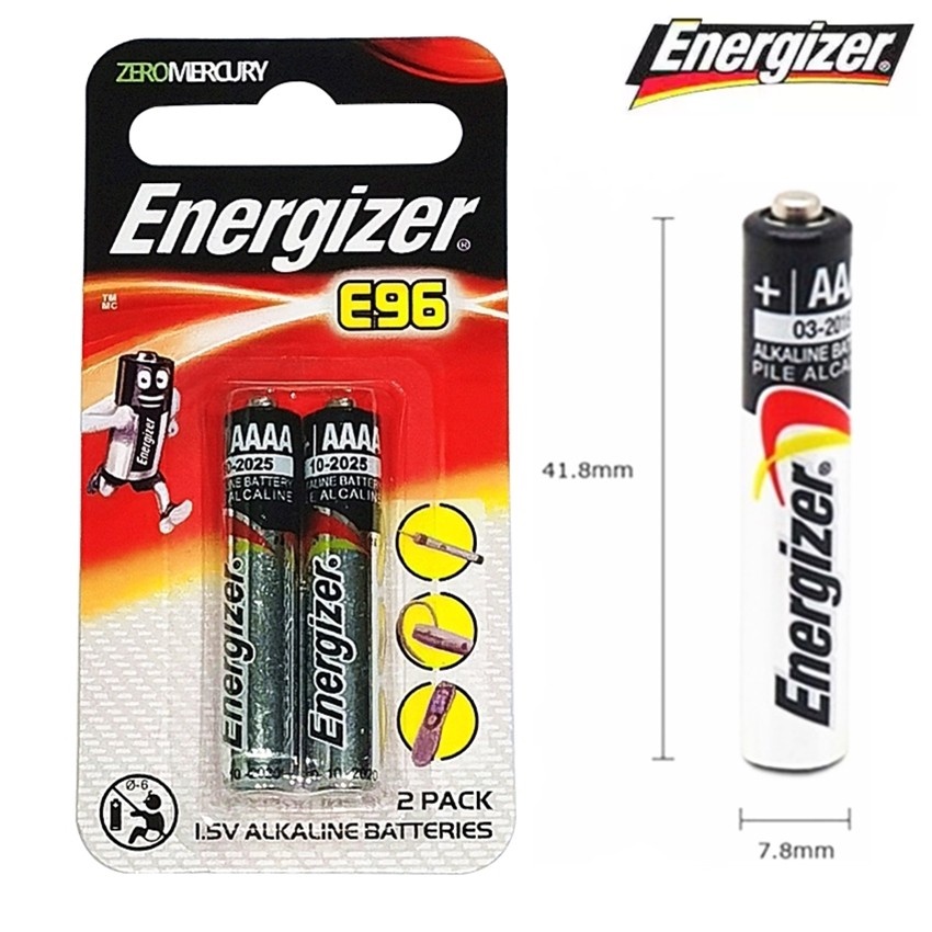 ภาพสินค้าMTBT991ลด80 ถ่าน 4A AAAA Energizer E96 -LR8D425 Alkaline Battery 1.5V 2 ก้อน หรือ 4 ก้อน แบบแพคเกจและไม่มีแพคเกจ จากร้าน yudong003 บน Shopee ภาพที่ 1