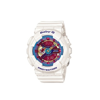 Casio baby G นาฬิกาข้อมืผู้หญิง สายเรซิ่น รุ่น BA-112-7A - White