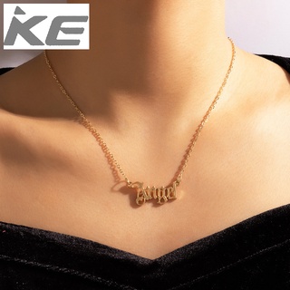 Summer angel letter angel necklace female design sense clavicle chain simple pendant accessori