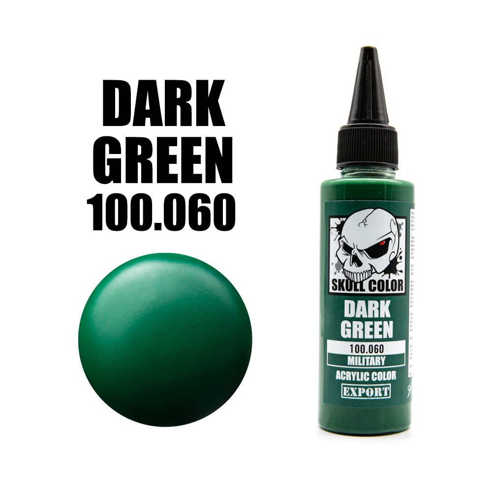 skull-color-060-dark-green-สีสูตร-acrylic-ผสมสำเร็จสำหรับแอร์บรัช-ขนาด-60ml